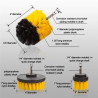 Brosses à récurer électriques BALASHOV 3 pièces - Nettoyage en profondeur des surfaces
